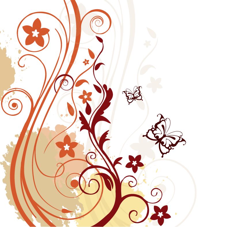 free vector Abstract Floral Background